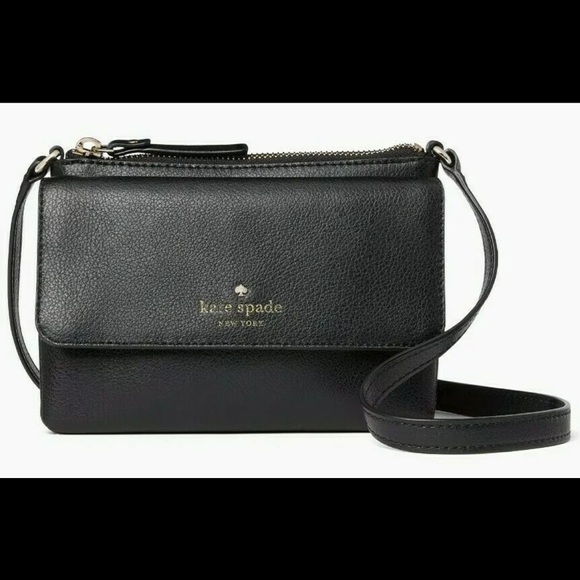 kate spade Bags Kate Spade Karlee Flap Crossbody Black Leather Greene St Poshmark